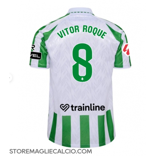 Real Betis Vitor Roque #8 Maglia Gara Casa Repliche 2024-25 Maniche Corte Real Betis Vitor Roque #8 Maglia Gara Casa Repliche 2024-25 Maniche Corte